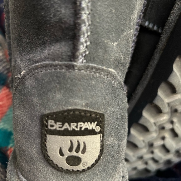 BearPaw Sheepskin Suede Boots SZ 7 - Picture 2 of 5